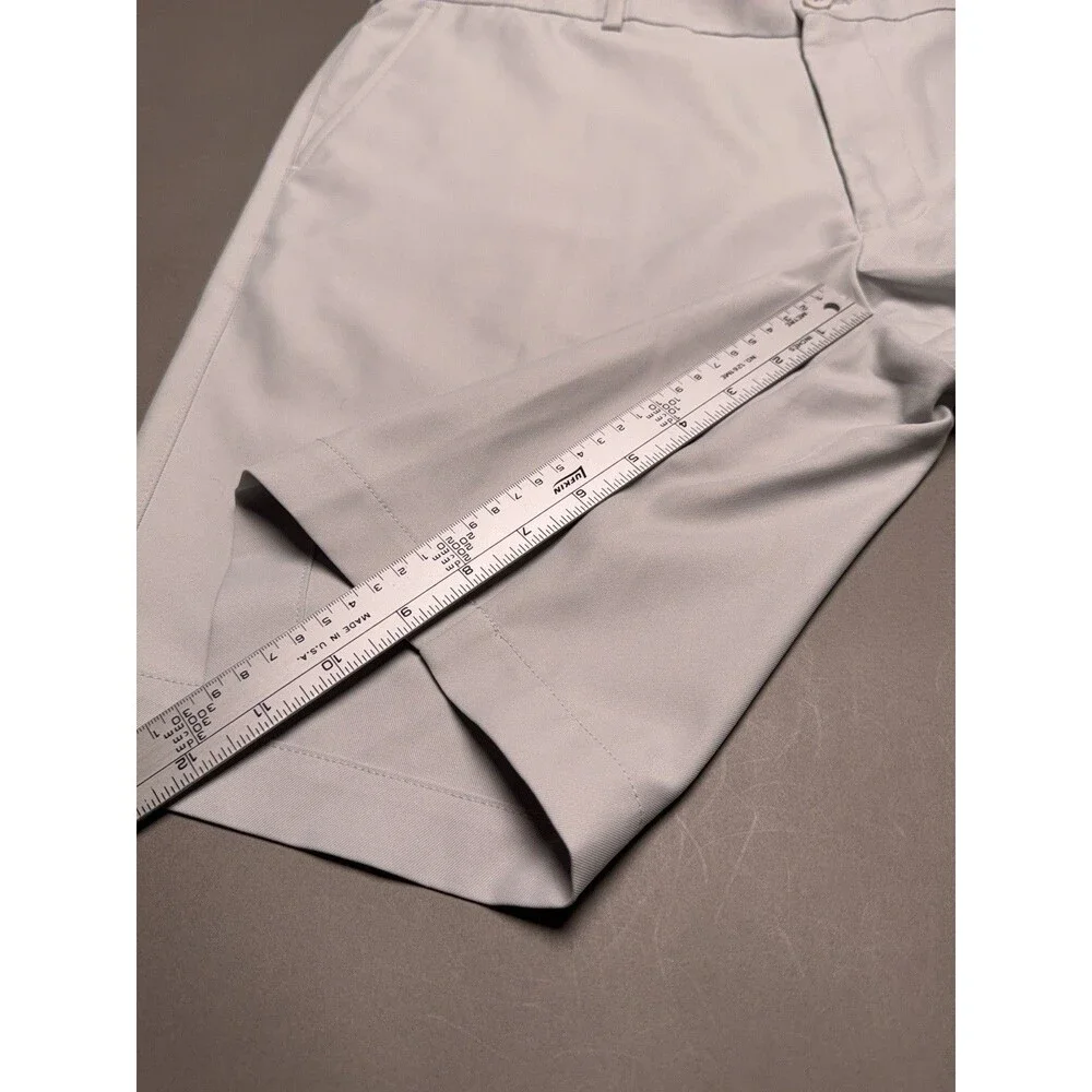 Peter Millar Crown Sport Men's Golf Shorts Light Gray Size 36